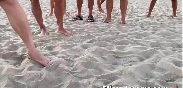  Naughty at beach with random guys